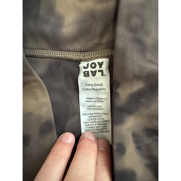 JoyLab Workout Set Leggings Sports Bra Grey Black Women's Size Extra Small - Picture 2 of 5